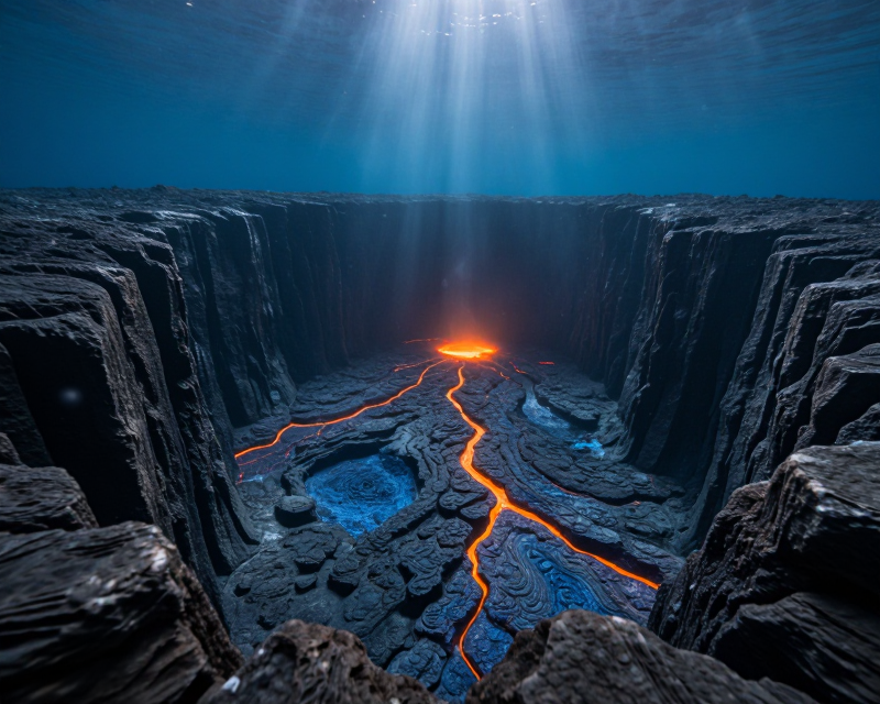 Deep Sea Volcanic Caldera