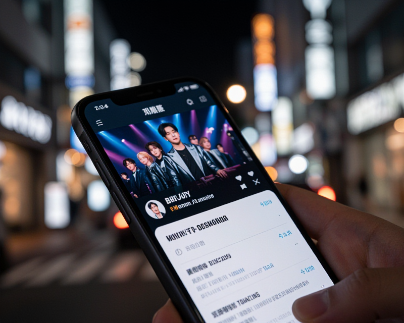 Digital Concert Ticket and Seoul Nightscape