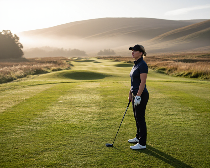 Triumphant Golfer in Scotland