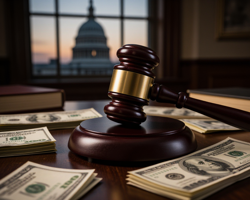 Legal and Financial Dispute Concept