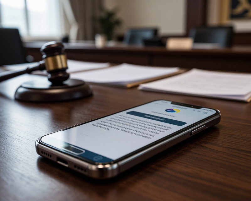 Symbolic representation of a text message controversy in a formal setting
