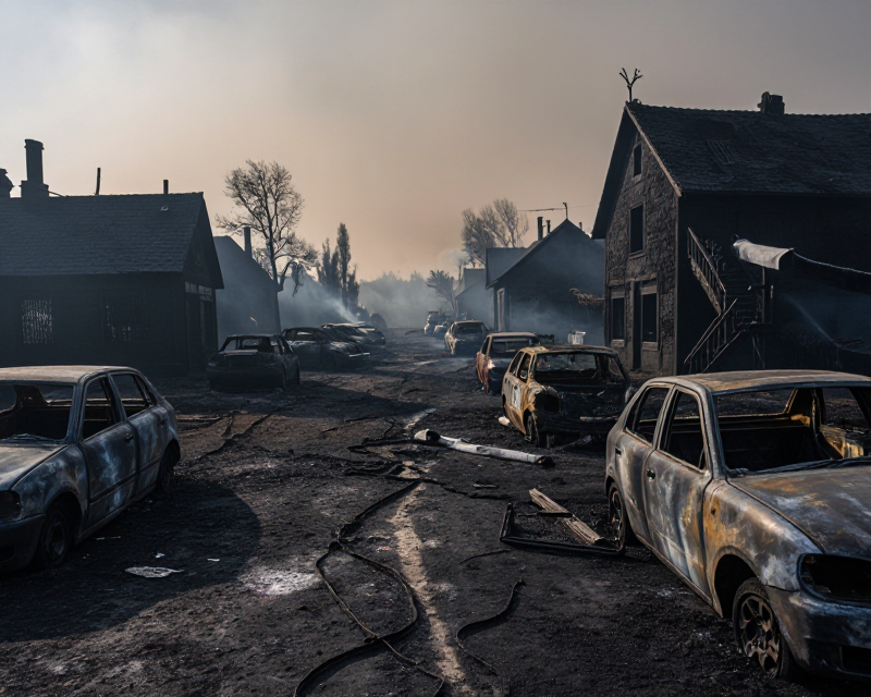 Aftermath of French Wildfire