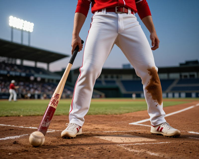 Baseball Player at Home Plate