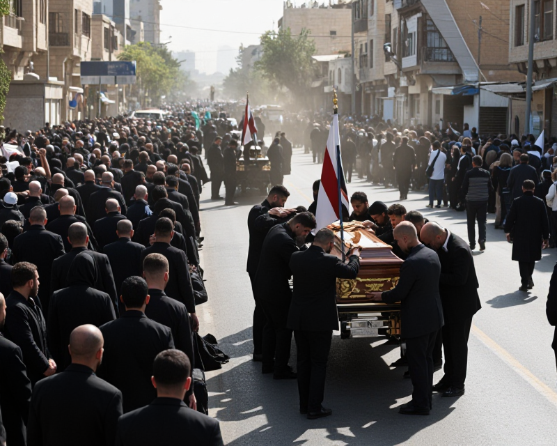 Tehran Funeral Procession Atmosphere