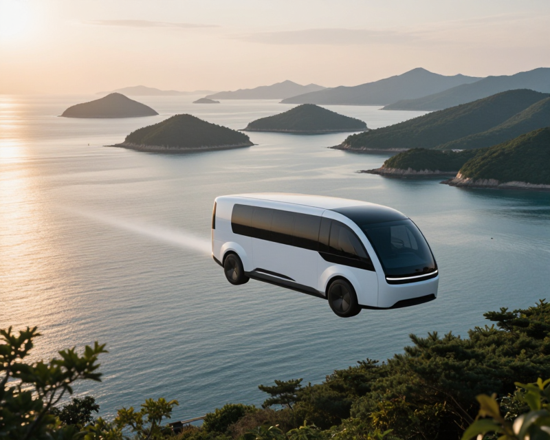 Futuristic UAM Flight over Incheon Islands