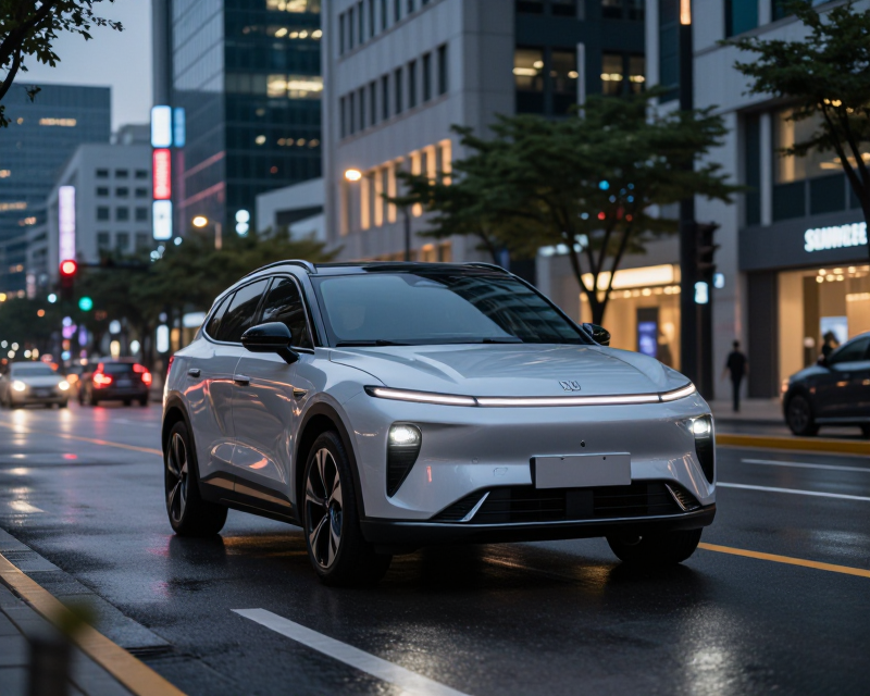 Modern SUV in Seoul