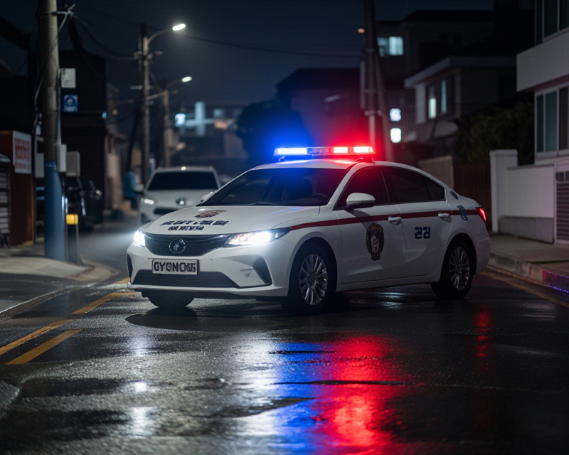 Police investigation scene in Gyeongsan