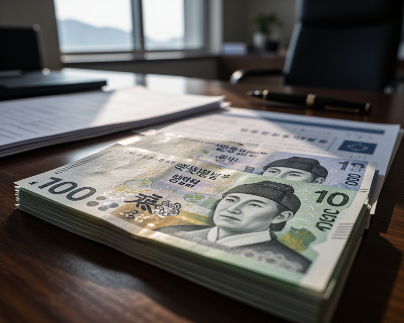 Symbolic representation of South Korean fiscal deficit